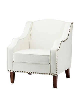 Hulala Home Orphne Contemporary Armchair with Solid Wood Legs