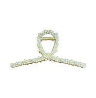 Headbands of Hope Women s Looped Claw Clip - Gold Pearl