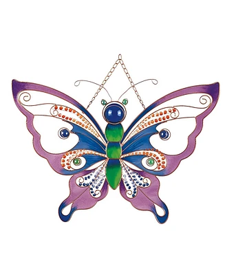 Fc Design Purple Butterfly with Copper Gem Wall Plaque Decor Home Decor Perfect Gift for House Warming, Holidays and Birthdays