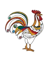 Fc Design 16.5"H Rooster Wall Plaque with Copper Gem Stones Home Decor Perfect Gift for House Warming, Holidays and Birthdays