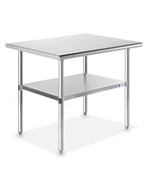 Gridmann x Inch Stainless Steel Table w/ Undershelf