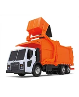 First Gear 1/25 White/Orange Mack Lr Garbage Truck w/ McNeilus Meridian Loader & Dumpster