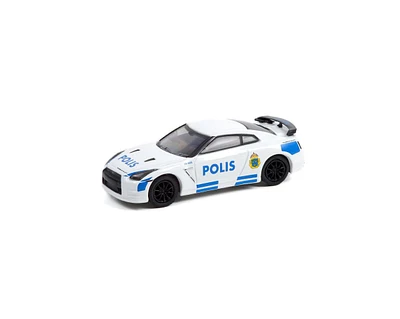 Greenlight 1/64 Nissan Gt-r, Stockholm Sweden Polis, Hot Pursuit Series