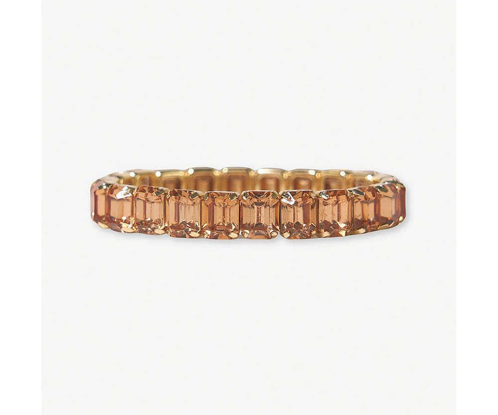 Etta Small Rectangle Stone Stretch Bracelet