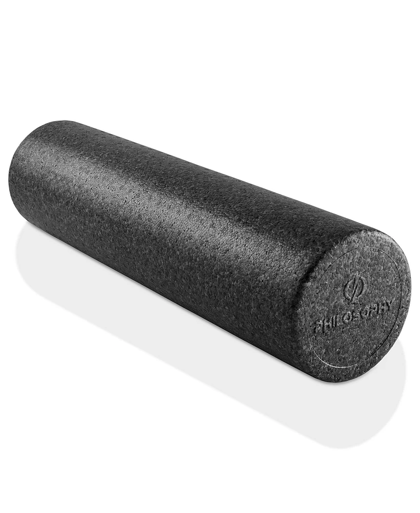 Philosophy Gym 24" High-Density Foam Roller for Exercise, Massage, Muscle Recovery - Round