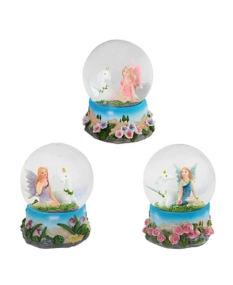 Fc Design 3-pc Fairy and Unicorn Snow Globe 3.25"H Figurine Set Home Decor Perfect Gift for House Warming, Holidays and Birthdays