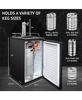 Ivation Full Size Kegerator, Dual Tap Draft Beer Dispenser