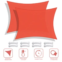 2 Pack 23x20 Ft 97% Uv Block Rectangle Sun Shade Sail Heavy Duty Canopy Outdoor