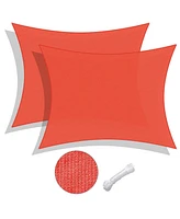 2 Pack 23x20 Ft 97% Uv Block Rectangle Sun Shade Sail Heavy Duty Canopy Outdoor