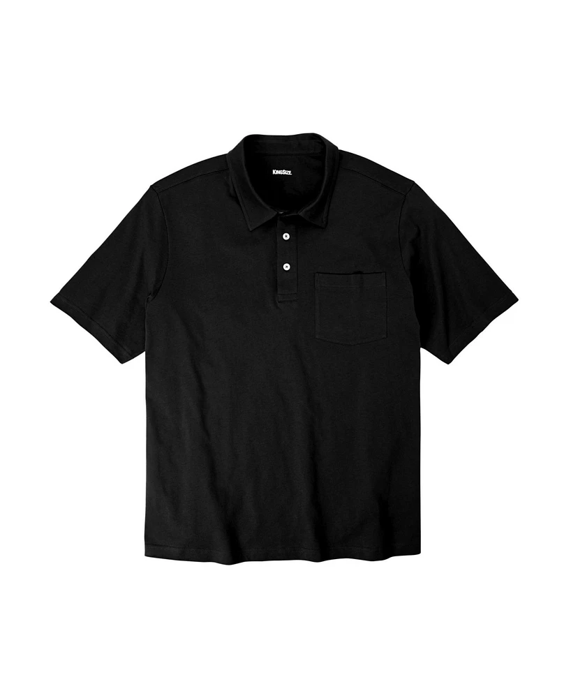 KingSize Big & Tall Shrink-Less Lightweight Polo T-Shirt