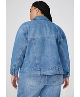 Eloquii Women's Oversized Denim Jacket