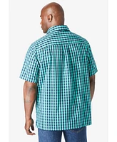 KingSize Big & Tall Short Sleeve Printed Check Sport Shirt