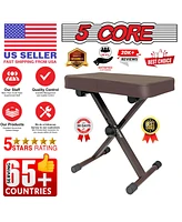 5 Core Keyboard Bench X Style Piano Stool Heavy Duty Adjustable Keyboards Chair