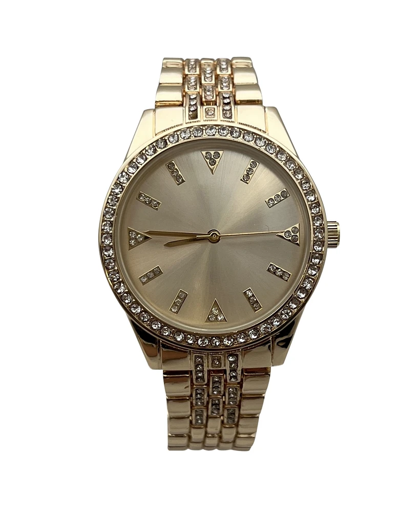 Olivia Pratt Silver Rhinestones Metal Band Women Watch