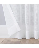 No. 918 Ceri Linen Texture Jute Tabs Semi-Sheer Tab Top Curtain Panel