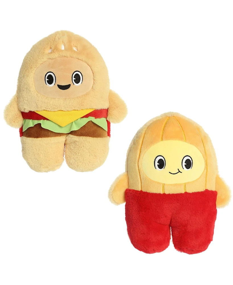 Aurora Medium Hamburger & Fries Flipovers Interactive Plush Toy Brown 11"