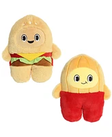 Aurora Medium Hamburger & Fries Flipovers Interactive Plush Toy Brown 11"