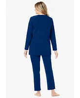 Dreams & Co. Women's Plus Petite 2-Piece Lounge Set