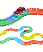 World Tech Toys Galaxy Flex-Track 220 Piece Glow Track with Electric Led Light Car