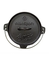 Stansport Cast Pre-Seasoned Iron Dutch Oven - 4 Qt - Flat Bottom