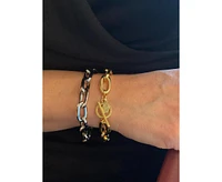 Rivka Friedman Polished Paper Clip Chain Link Toggle Bracelet