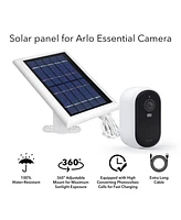 Wasserstein Solar Panel Compatible with Arlo Essential 2K Outdoor Security Camera (2nd Gen) / Xl (2nd Gen) & Essential Spotlight (Camera Not Included)