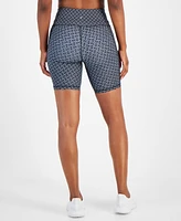 Id Ideology Women's Zig-Zag-Print Bike Shorts, Created for Macy's