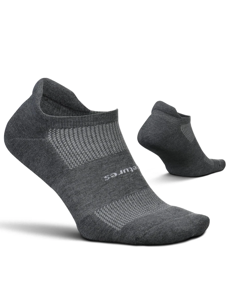 Feetures Men's High Performance Max Cushion Ankle Sock - No Show Socks for Women & Men with Heel Tab