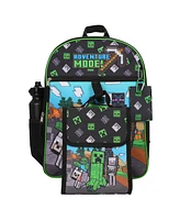 Minecraft Adventure Mode Youth 5-Piece 16" Backpack Set