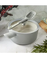 BergHOFF Balance Non-stick Ceramic Stockpot 10", 4.6qt. With Glass Lid, Recycled Aluminum
