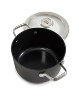 BergHOFF Graphite Non-stick Ceramic Stockpot 8", 3.3qt. With Glass Lid, Sustainable Recycled Material