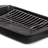 BergHOFF Graphite Non-stick Recycled Cast Aluminum Roaster with Removable Rack 16.5" X 11" X 2.75"