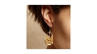 Satya Jewelry Gold Veils - Petal Chandelier Earrings