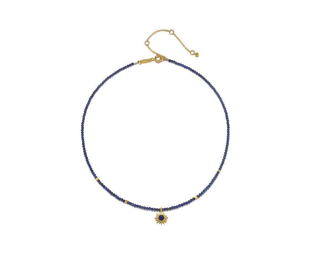 Satya Jewelry Light Seeker Lapis Starburst Choker Necklace