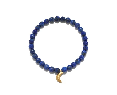 Satya Jewelry Divine Protection Moon Lapis Gemstone Bracelet