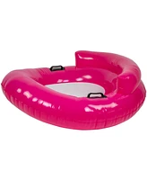 Northlight 43" Pink Bubble Seat Inflatable Swimming Pool Float