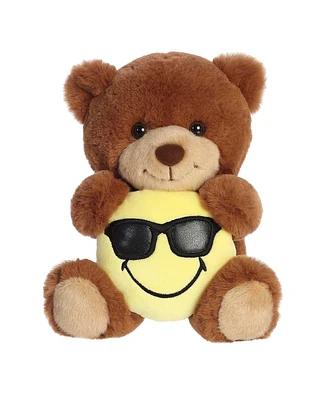 Aurora Small Shades Bear Smileyworld Vibrant Plush Toy Brown 7.5"