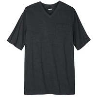 KingSize Big & Tall Shrink-Less Lightweight Longer-Length V-Neck T-Shirt