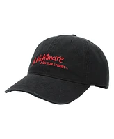 Nightmare On Elm Street Men's A Logo Black Distressed Dad Hat