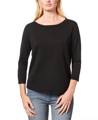 Melissa Paige Women's Boat-Neck Button-Back Sweater