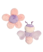 ebba Mini Flutterfly Rattle & Crinkle Set Flutterflies Playful Baby Plush Toy Purple 4.5"