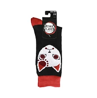 Demon Slayer Men's Fox Mask Casual Crew Socks for Men