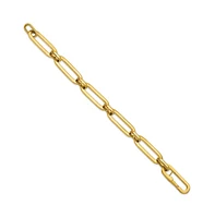 Diamond2Deal 18k Yellow Gold Oval Link Chain Bracelet for Women