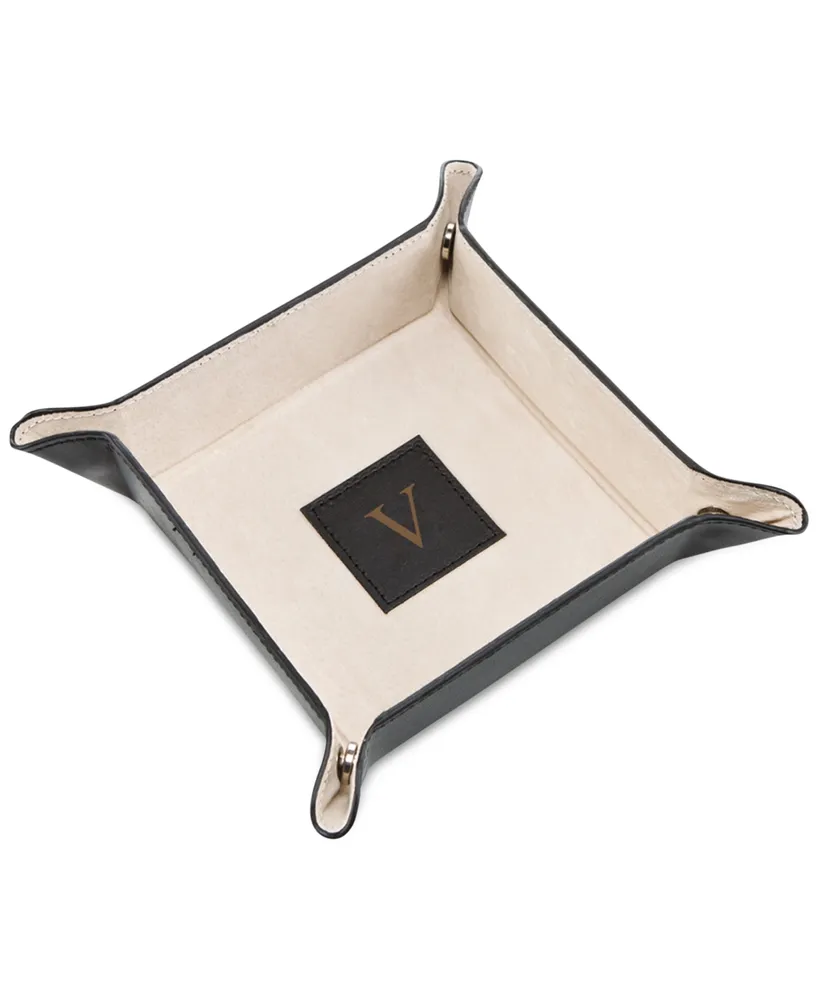 Black Leather Snap Valet