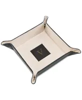 Black Leather Snap Valet