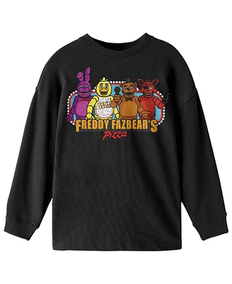 Five Nights at Freddy's Boys Freddy Fazbear's Pizza Black Long Sleeve Shirt