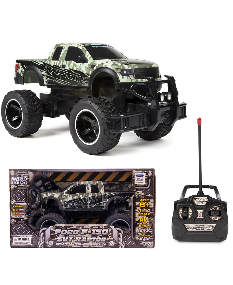 World Tech Toys Digital Camo 1:14 Licensed Ford F-150 Svt Raptor Rc Truck