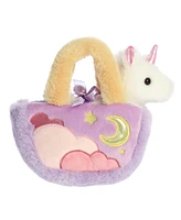 Aurora Small Pastel Clouds Unicorn Fancy Pals Fashionable Plush Toy White 7"