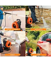 Sugift 2600 Psi 2.0 Gpm Electric High Pressure Washer, Cleans Cars/Fences/Patios