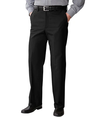 KingSize Men's Big & Tall Relaxed Fit Wrinkle-Free Full Elastic Plain Front Pants